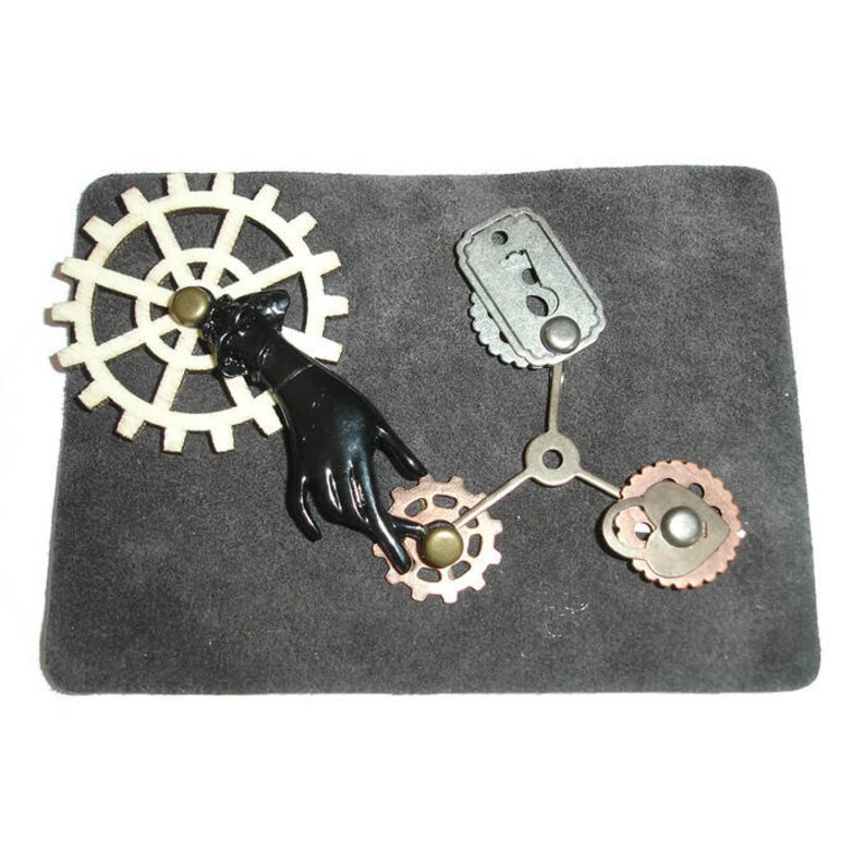 Steampunk aceo Steampunk atc artists cards Original ACEO Moving parts aceo Mechanical aceo steampunk art mini art signed original small art