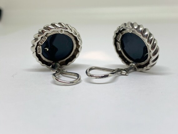 Vintage Tiffany and Co Onyx Large Stud Earrings ,… - image 5