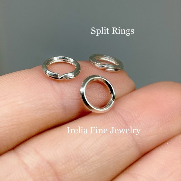 Sterling Silver Split Ring , Size 8 mm and 6 mm , | jumper | .925 | Silver | DIY Use | sterling Findings |  Listing is for Qty One