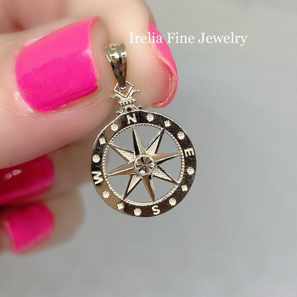 14k Yellow Gold  Compass Charm