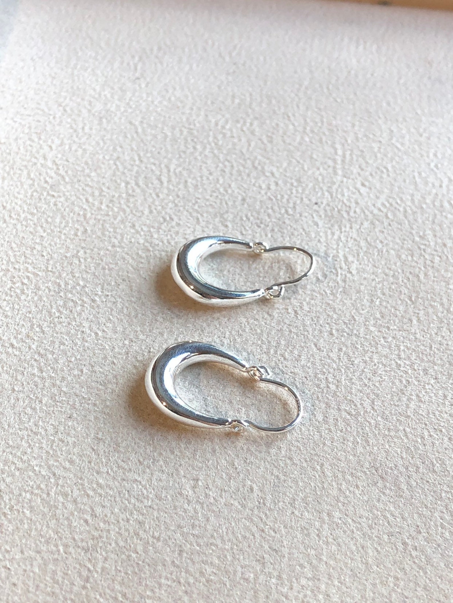 Small dangle hoop earrings sterling silver Clearance