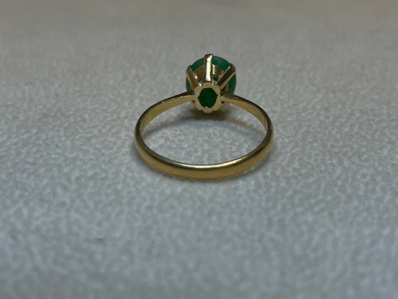 Vintage 18k gold Jade Ring - Ring Size 6 | Solid … - image 8