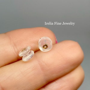Reversible No-Poke Solid 14k Gold and Pearl Studs
