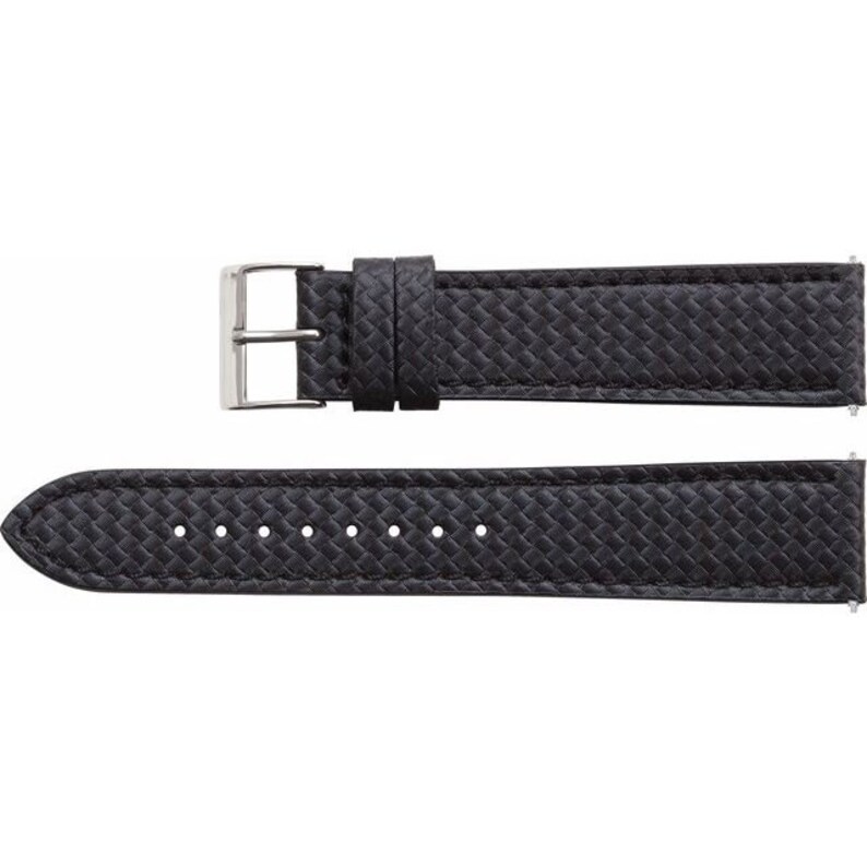 Black Sport Carbon Fiber Watch Band With Color Stitching - Etsy
