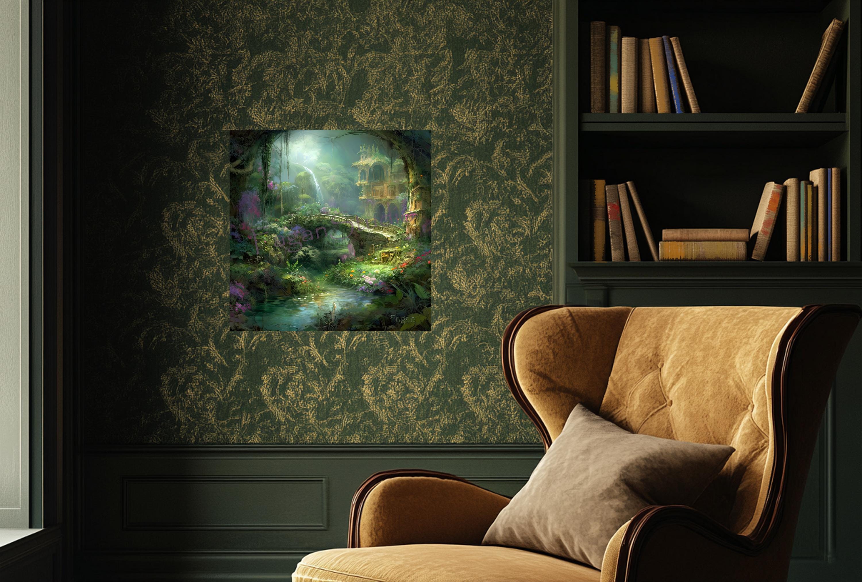 Fantasy Garden digitaal ontwerp, download, afdrukbaar