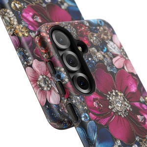 Bling Glam Tough Case, Faux Bejeweled Phone Cover, Sparkly iPhone/Samsung Case, Blingy Cell Phone Protector, Luxury Gem Phone Case, New Year 画像 14
