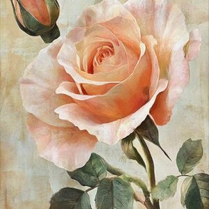 ATC roses aceo 2,5 in x 3,5 in digitale Kunst für Collage, Junk Journal, Bastelprojekt, weicher Aquarellstil in pdf-Format und JPG Frühlingsblumen