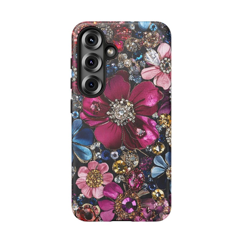 Bling Glam Tough Case, Faux Bejeweled Phone Cover, Sparkly iPhone/Samsung Case, Blingy Cell Phone Protector, Luxury Gem Phone Case, New Year 画像 13
