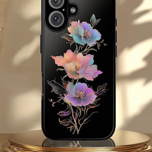 Luxury Floral Bling Phone Case: Protective Designer Cover