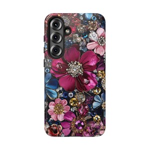 Bling Glam Tough Case, Faux Bejeweled Phone Cover, Sparkly iPhone/Samsung Case, Blingy Cell Phone Protector, Luxury Gem Phone Case, New Year 画像 17