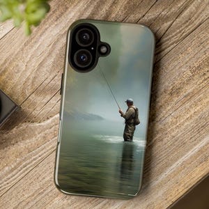 Flyfishing Design Gift for Him Tough Case - iPhone Samsung, Fishing Enthusiast Phone Cover, Outdoor Sports Lover Tech Accessory, Protective