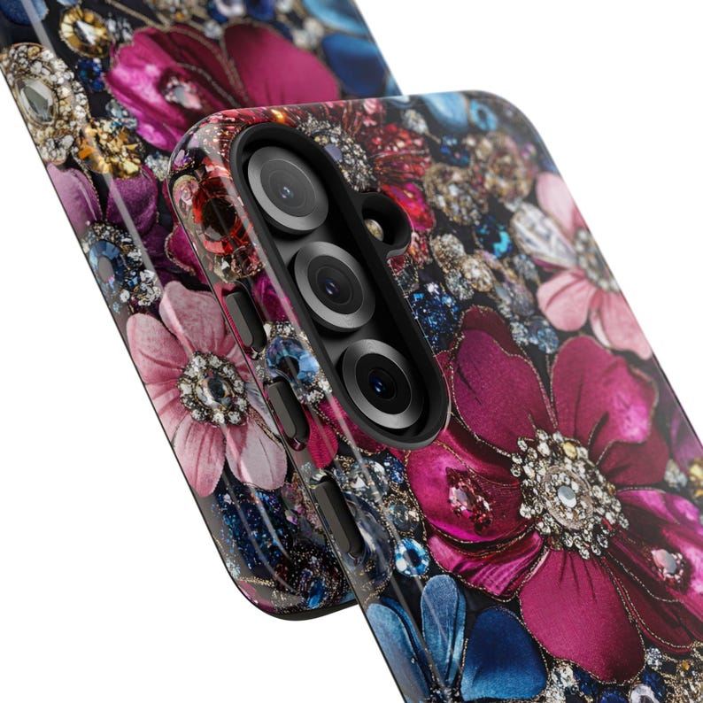Bling Glam Tough Case, Faux Bejeweled Phone Cover, Sparkly iPhone/Samsung Case, Blingy Cell Phone Protector, Luxury Gem Phone Case, New Year 画像 18