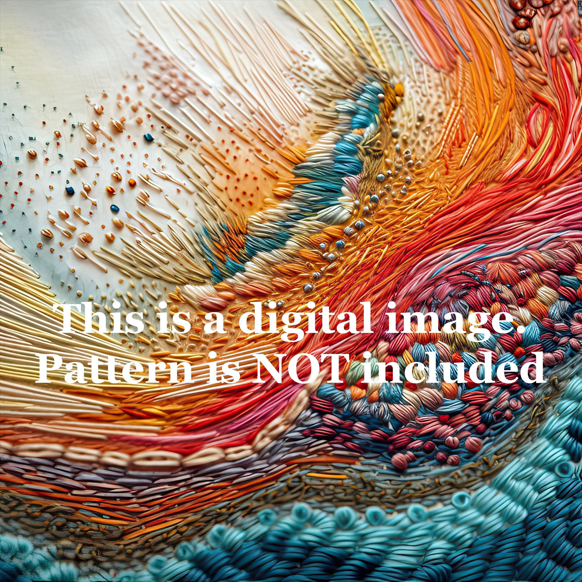 Abstract Embroidered Image: Modern Wall Art (Digital Download)