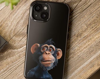 Funny Monkey Tough Phone Case: Animal Lover Gift