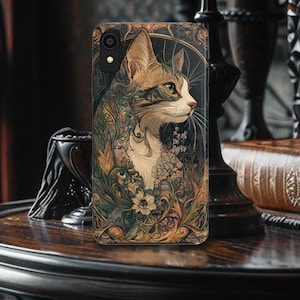 Medieval Cat Tough Phone Case, Ren Faire iPhone Samsung Cover, Knight Cat Warrior Gift, Cat Lover Accessories, Armor Cat Phone Shell