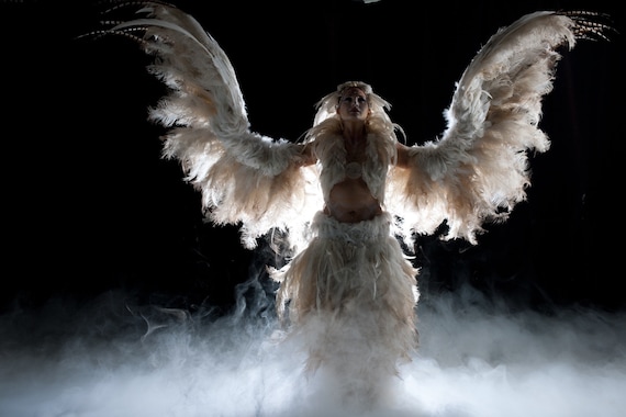 Treatürself angel wings long dress White b4dfe084-edea-47e9-a822-