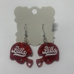NEW!!  Bills helmet earrings