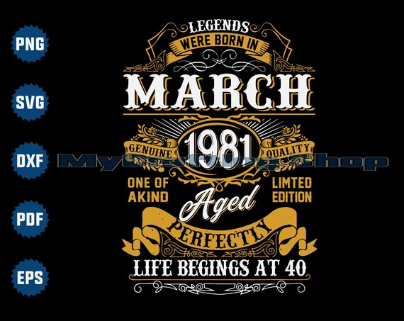 Download March1980 Svg 41st Birthday Svg March Girls 1980 41st Birthday 41 Year Vintage Since 1980 Svg Digital Prints Art Collectibles Lifepharmafze Com