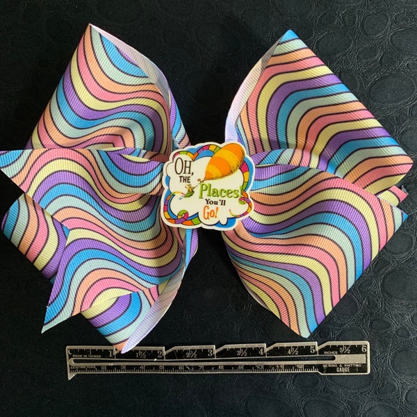 Dr. Seuss Themed 6” Hair Bow