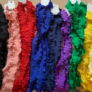 Bundle of 11 Double Ruffle Ponytail Strips