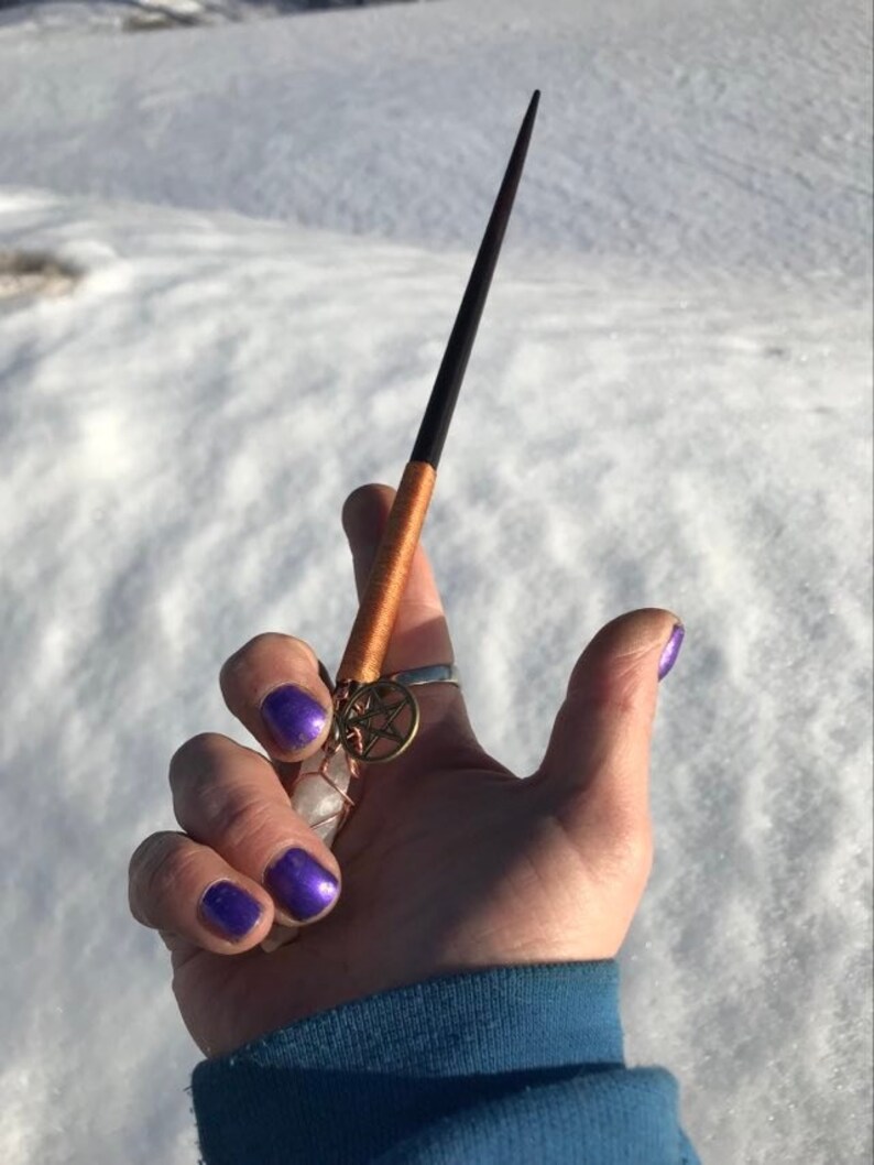 Crystal Wand Handmade Wand Magic Crystal Wand Wicca Wand Etsy