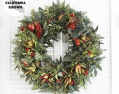 Fresh Handmade Wreath - Premium Winter Wreath - for Front Door - Holidays, Christmas, Fall Winter Home Decor (various sizes available)