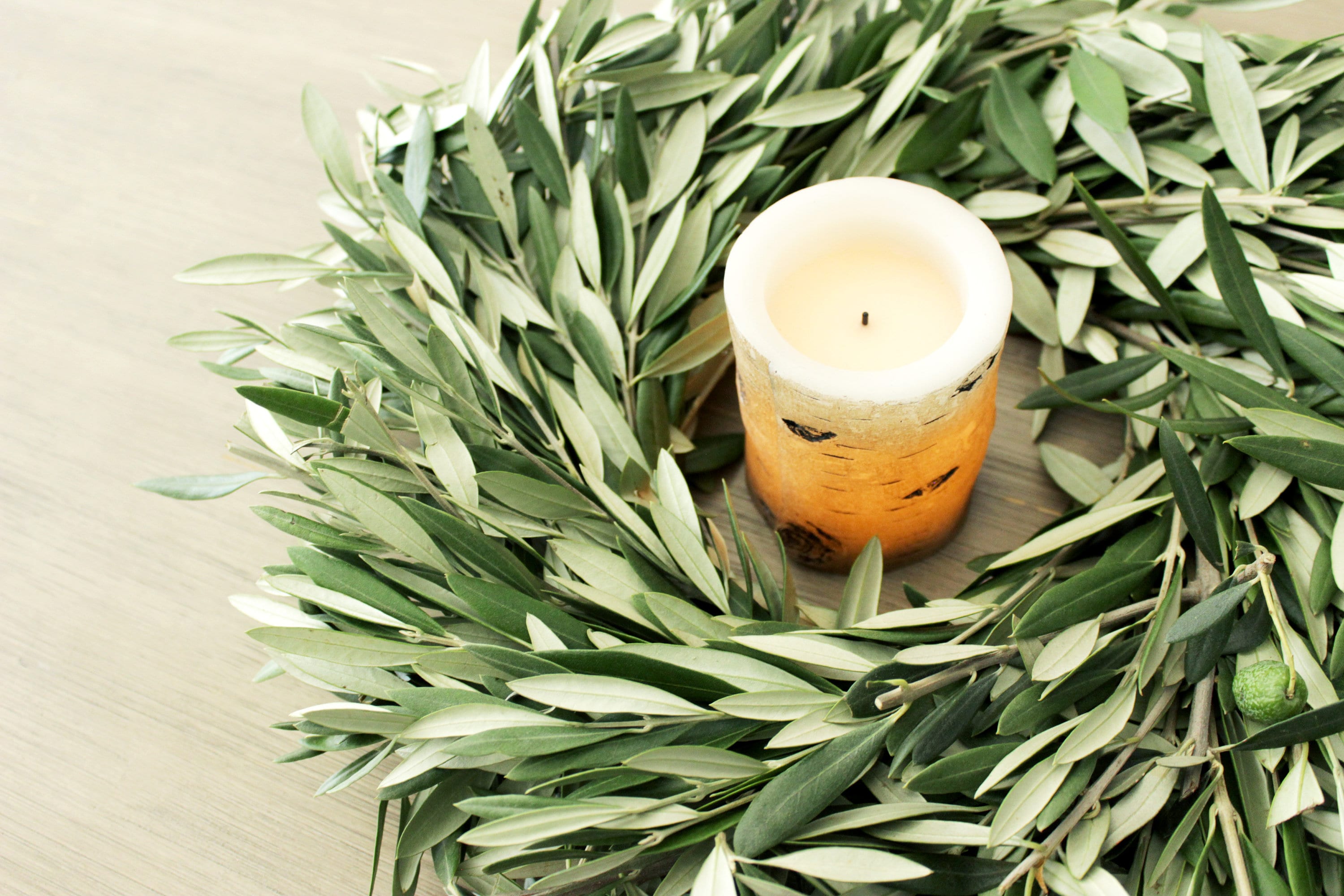 Fresh Handmade Olive Branch Wreath 16 inch Greenery Wreath Etsy