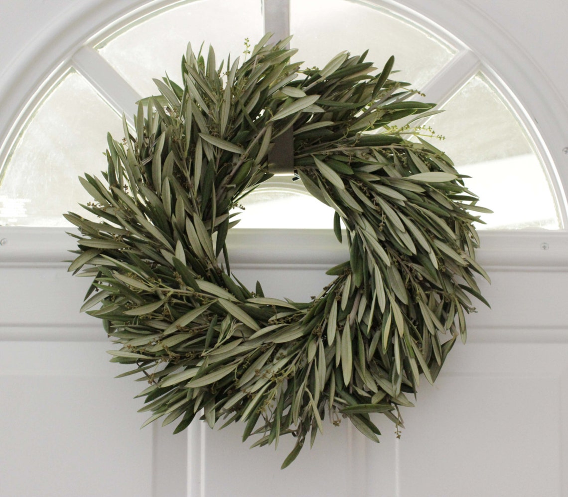 Fresh Olive Branch Wreath 12 Inch Greenery Wreath for Front Etsy