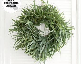 Fresh Handmade Wreath_Willow Eucalyptus Wreath 20" _ Greenery Wreath for Front Door, Church Door, Wedding, Home Decor, Gift for Loved Ones