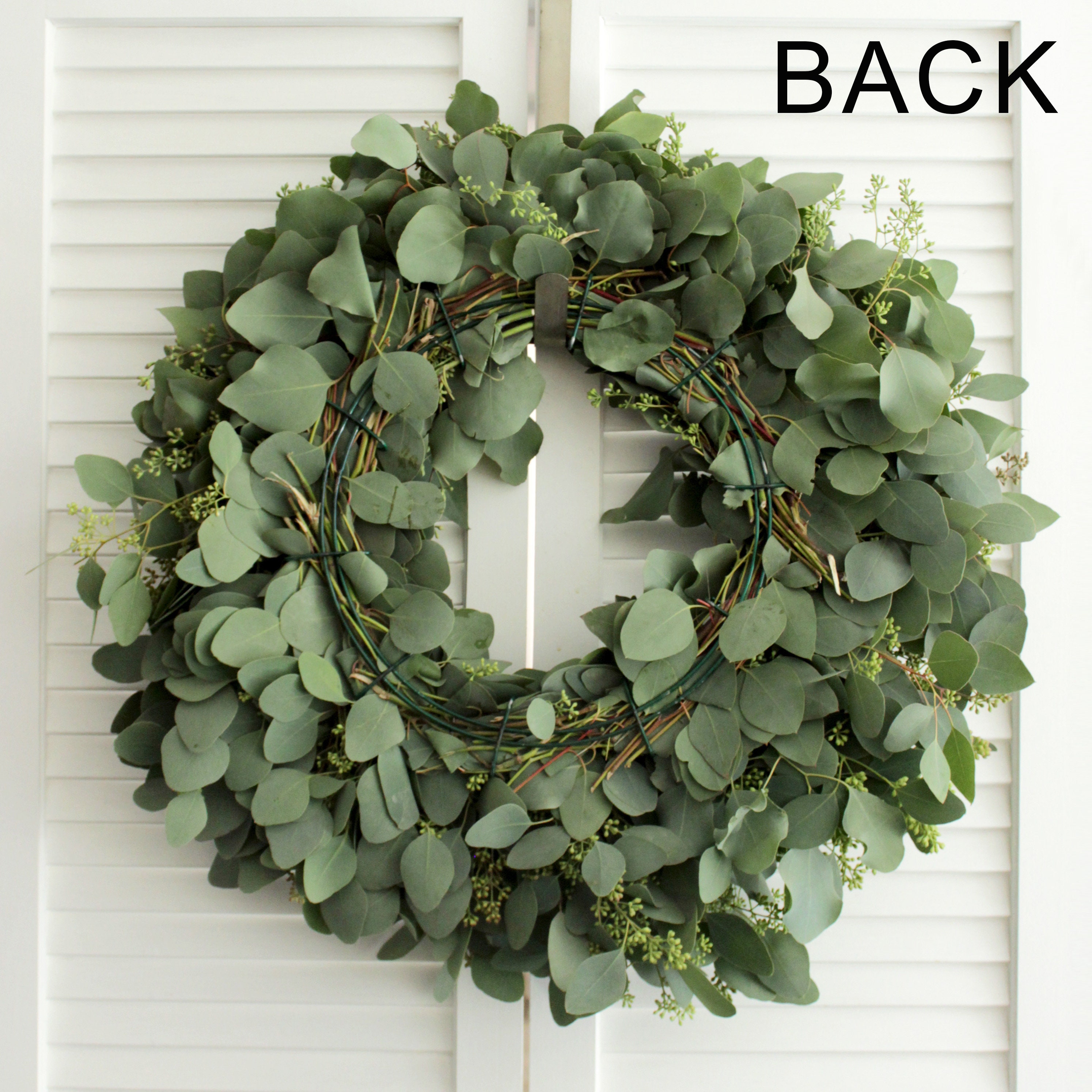 Fresh Handmade Seeded Eucalyptus Wreath 24 Inches Greenery Etsy Ireland