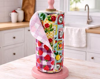 Reusable Paper Towels - Cotton Flannel - 1 Ply - 12" by 10" - Set of 4, 12 Or 24 - Choose Your Prints