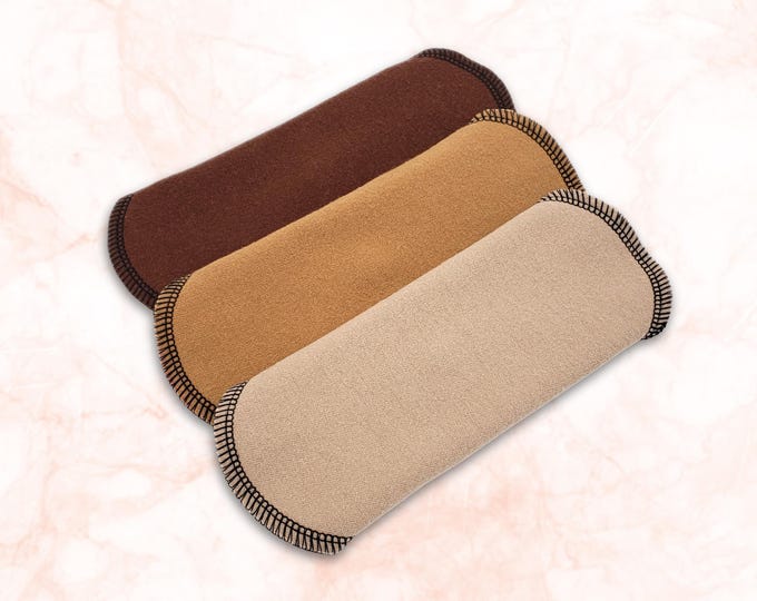 Reusable Panty Liner - Daily Liner - Cotton Flannel - 6" To 9" - Brown Tones