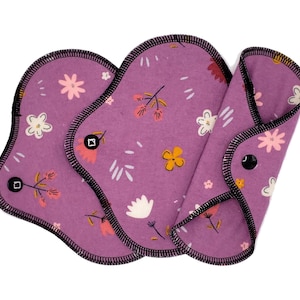 Flannel Panty Liners, Reuable Cloth Pads, Soft and Light Reusable Pantyliners, Eco Friendly Gift, Reusable Pads, Cute Floral | Daily Liner