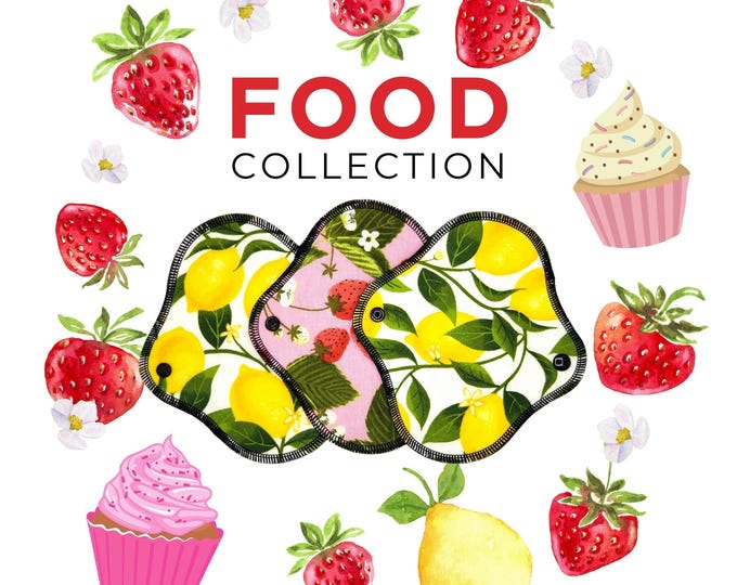 Food Print Cloth Pads - Choose Your Design!