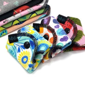 Panty Liners, Reusable Cotton Flannel Cloth Pads, Soft Eco Friendly Pantyliner for Women, Zero Waste Gift, Surprise Prints | Daily Liner