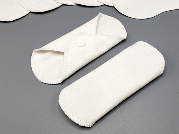 White Reusable Cloth Panty Liners - Super Soft and Light 100