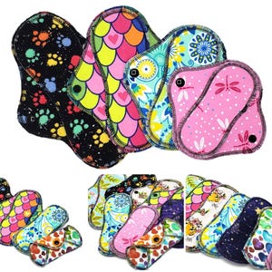 Reusable Panty Liners, Soft Cloth Pads, Eco Friendly Menstruating Period Pads Light, Feminine Products, Leakproof Pantyliner | Light Pad