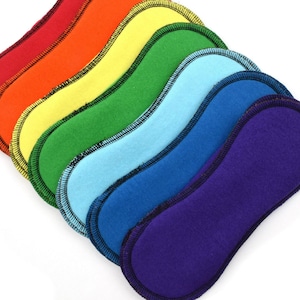 Reusable Pads , Soft Cloth Pads for Period and Incontienence, Eco Friendly Feminine Products, Zero Waste Gift, Solid Colors | Midi Pad