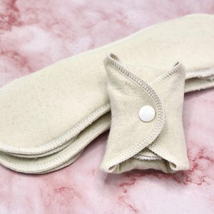 Organic Unbleached Cotton Flannel Reusable Pads Set, Menstrual Cloth Pad, Reusable Period Pads, Eco Friendly Gift, Zero Waste | Midi Pad