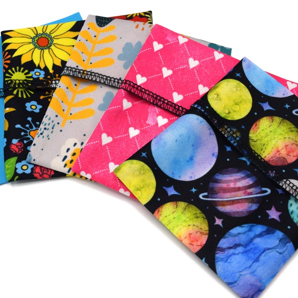 Cloth Pad Wrappers - Leakproof and Reusable Wet Bag for Cloth Pads in Small, Medium or Large in a variety of Cute Prints and Colors