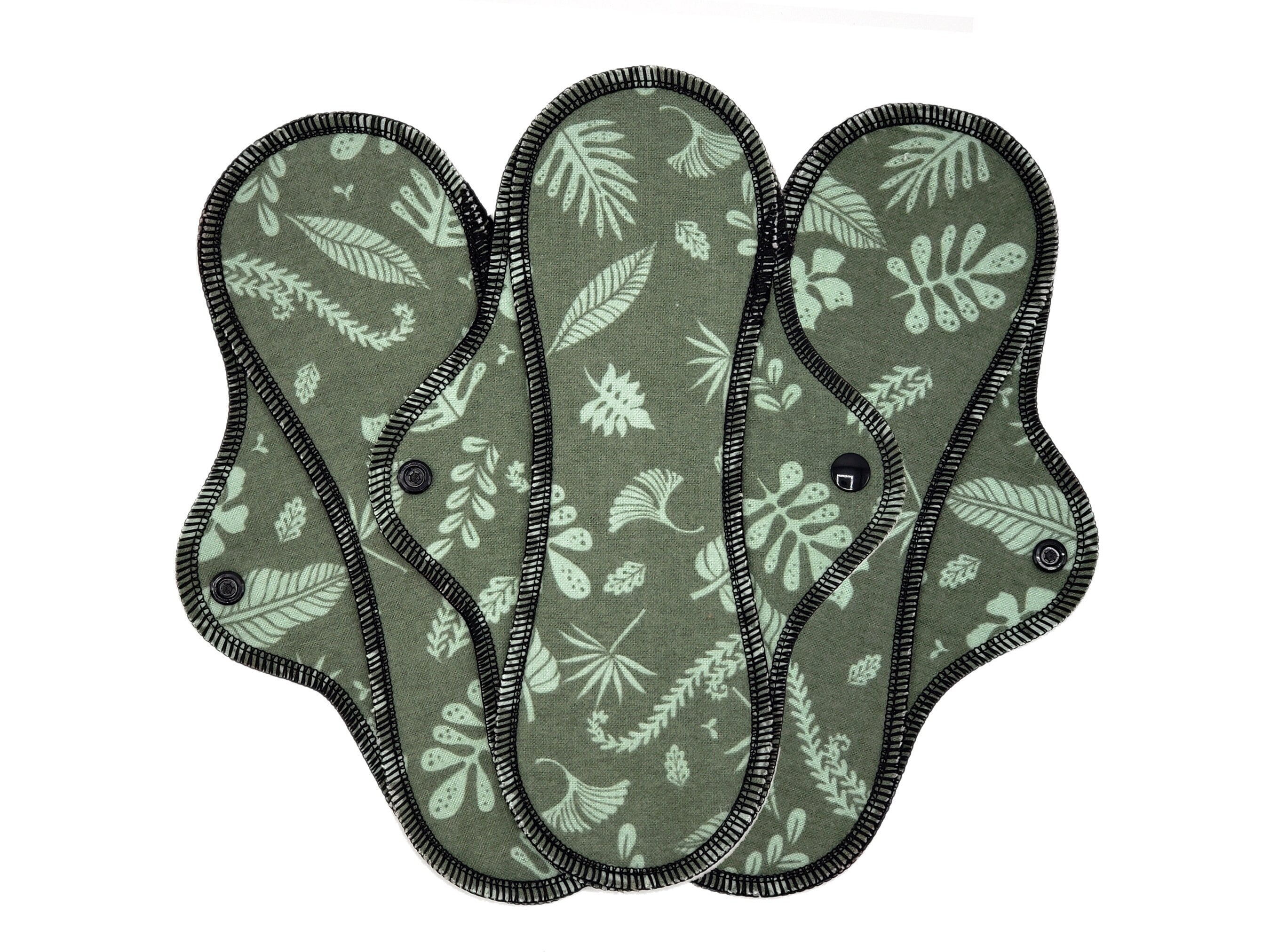 Organic Cotton Flannel Cloth Pad, Reusable Period Pads for Medium to Heavy  Flow, Reusable Pad, Menstration Napkin, Rag- Leaves