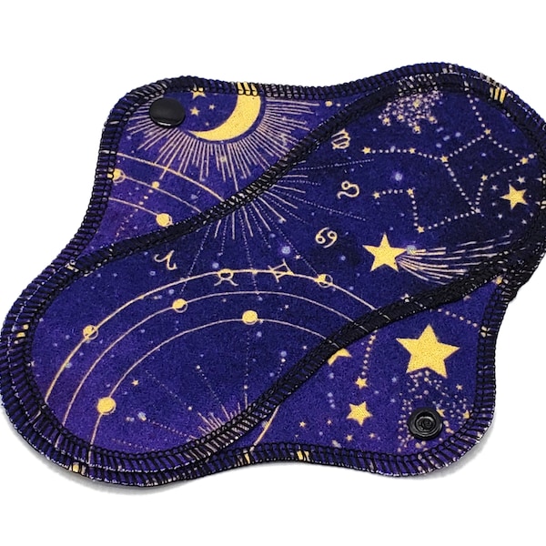 Flanell Slipeinlage - Auslaufsichere Superweiche Baumwoll-Flanell-Pads für Lichtfluss in 15 cm, 20 cm, 21 cm, Mama Tuch, wiederverwendbar - Cosmic | Lichtflügel