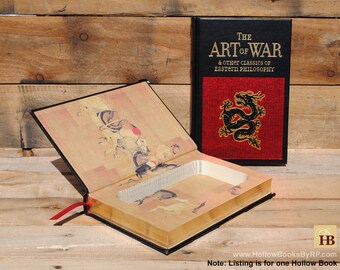 Book Safe - The Art of War - Black Leather Bound Hollow Book Safe