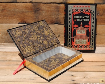 Hollow Book Safe - Chinese Myths and Folk Tales - Leather Bound Hollow Book Safe (FS59S)