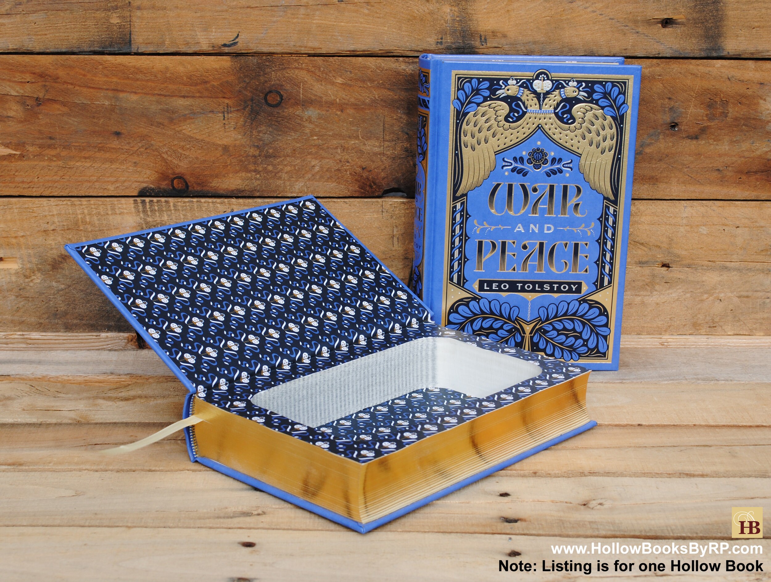 Book Safe - War and Peace - Leo Tolstoy Leather Bound Hollow Book