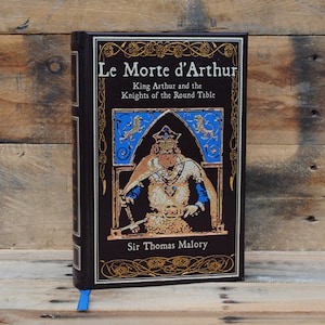 Hollow Book Safe - Le Morte d&#39;Arthur - Brown Leather Bound