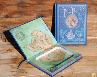 Hollow Book Safe - Peter Pan - Blue Leather Bound (FS30FC)
