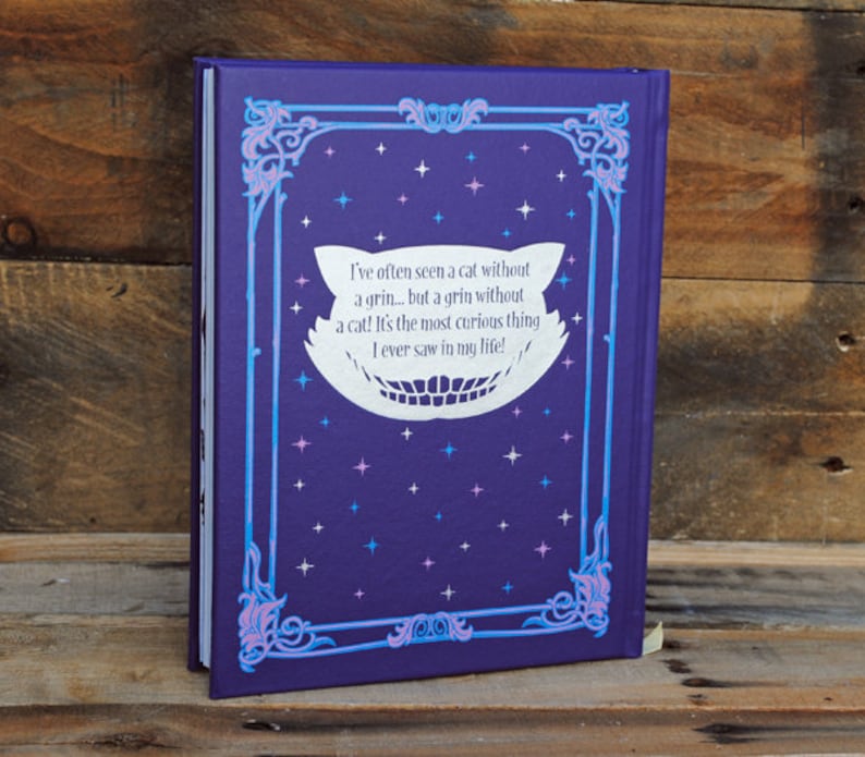 Book Safe Alice's Adventures in Wonderland Purple Leather Bound Hollow Book Safe image 6