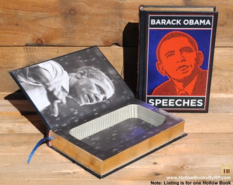 Book Safe - Barack Obama Speeches - Leather Bound Hollow Book Safe