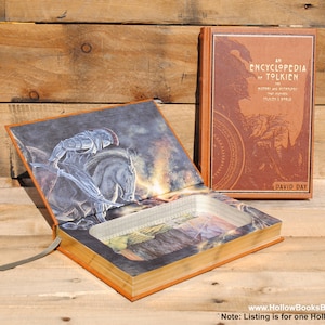 Hollow Book Safe - An Encyclopedia of Tolkien - Brown Leather Bound